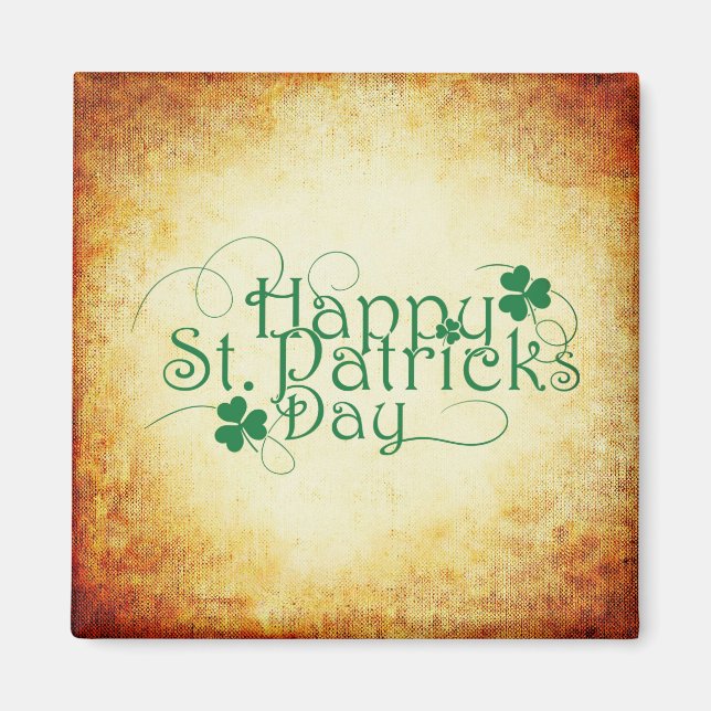 Happy St. Patrick's Day Magnet (Front)