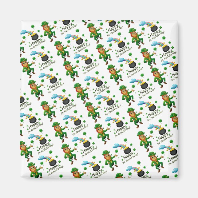 Happy St. Patrick's Day Magnets Leprechaun (Front)