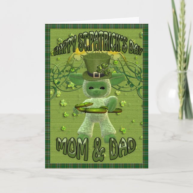 Happy St. Patrick's Day Mom and Dad Card (Front)