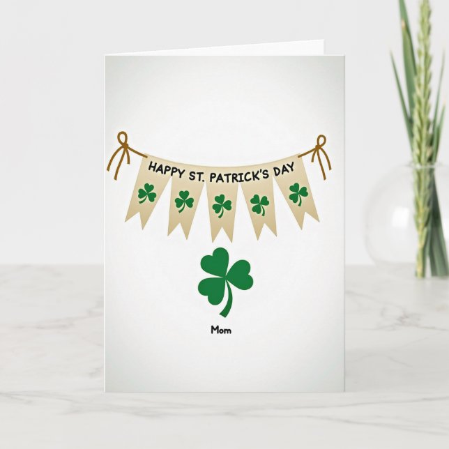 Happy St Patricks Day Mom Card (Front)