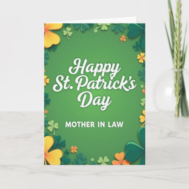 Happy St Patricks Day Mother Card (Front)