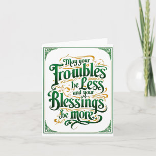 Happy St. Patrick's Day Motivational Quote Apparel Card