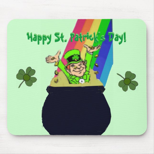 Happy St. Patrick's Day Mousepad (Front)