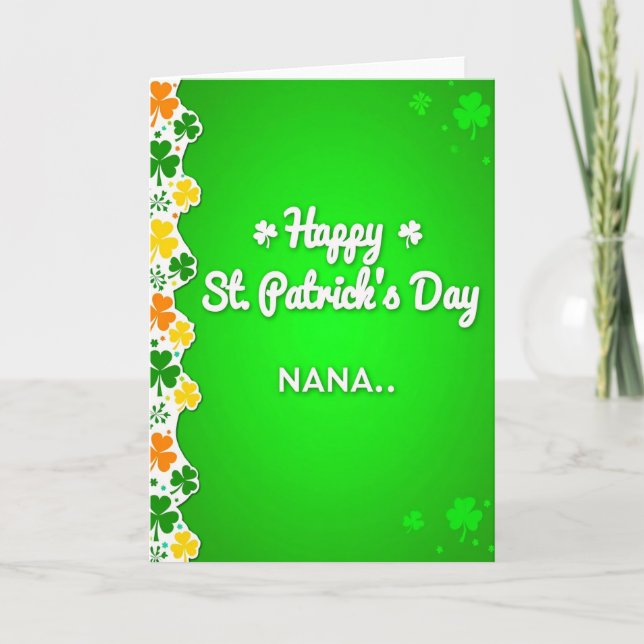 Happy St Patricks Day Nana Card (Front)