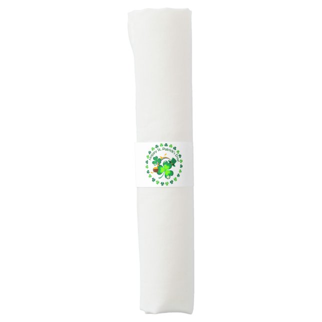 Happy St. Patrick's Day Napkin Bands (Front)