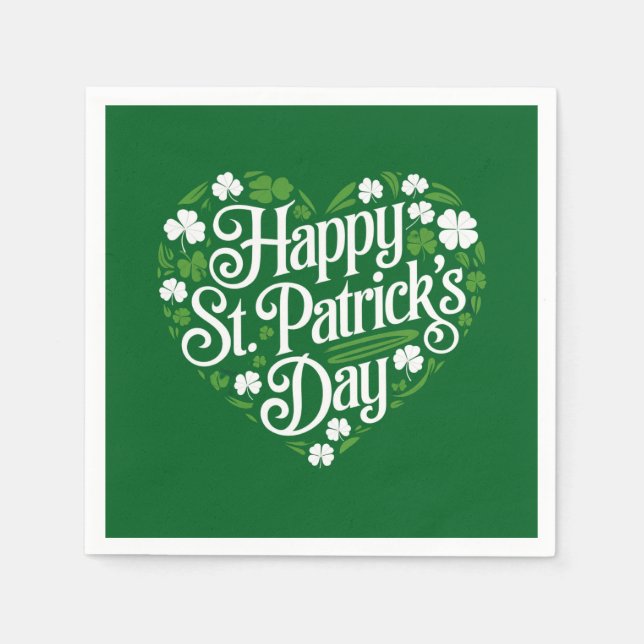 Happy St Patrick's Day  Napkins (Front)
