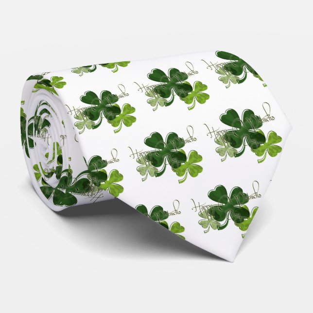 Happy St. Patrick's Day Neck Tie (Rolled)