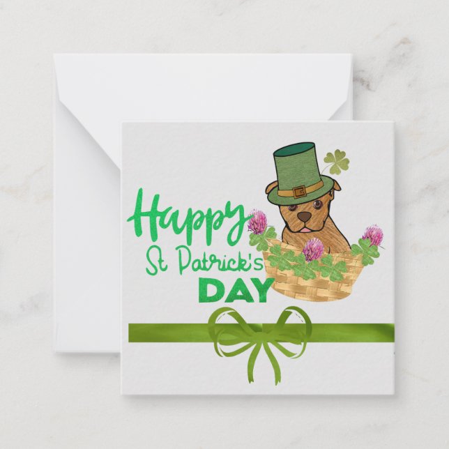 Happy St. Patricks Day Note Card (Front)