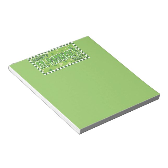 Happy St. Patrick's Day Notepad (Angled)
