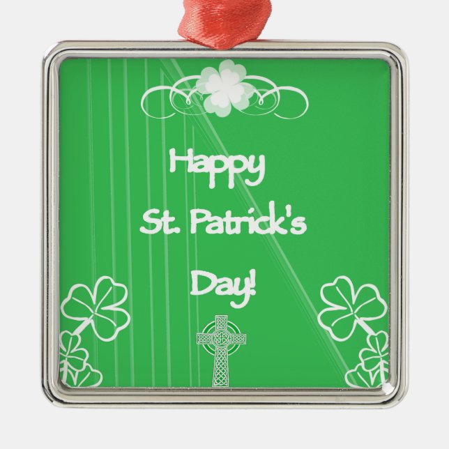 Happy St. Patrick's Day Ornament (Front)