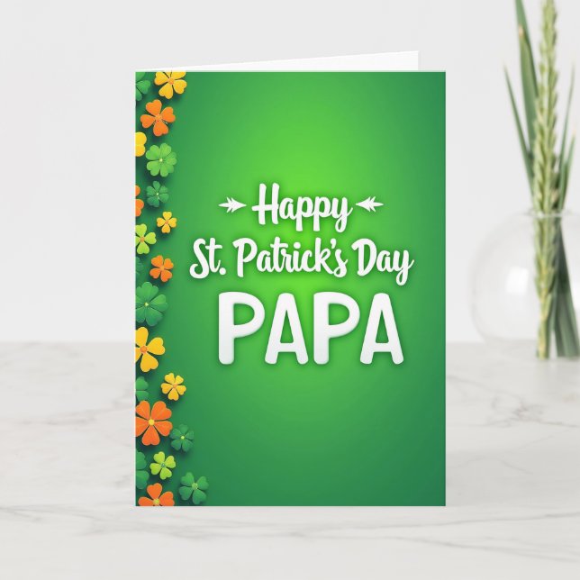 Happy St Patricks Day Papa Card (Front)