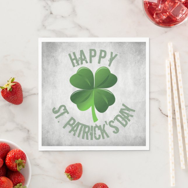 Happy St. Patrick's Day Paper Napkin (Insitu)