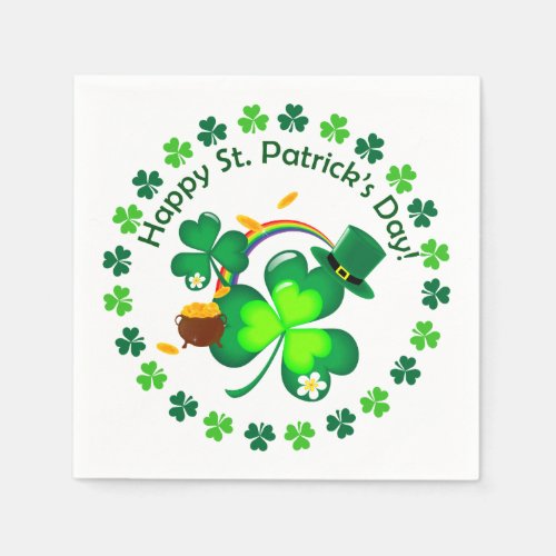 Happy St Patricks Day Paper Napkins