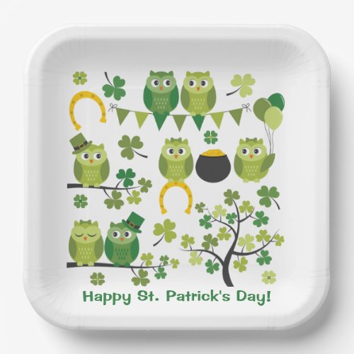 Happy St Patricks Day Paper Plate 
