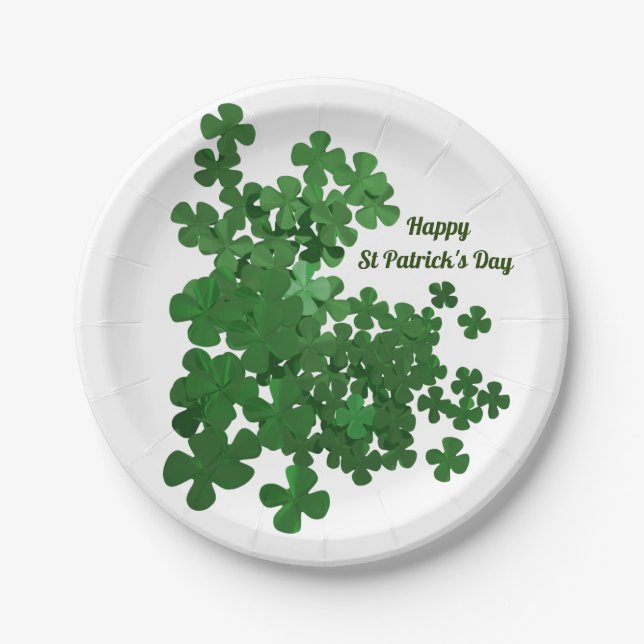Happy St Patrick's Day Paper Plates (Front)