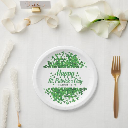 Happy StPatricks Day Paper Plates