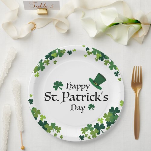 Happy St Patricks Day Paper Plates