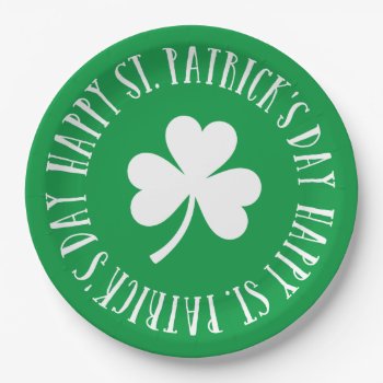 Happy St. Patrick's Day Paper Plates by PinkMoonDesigns at Zazzle