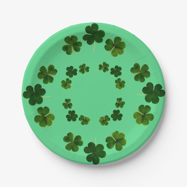 Happy St. Patrick's Day Paper Plates (Front)