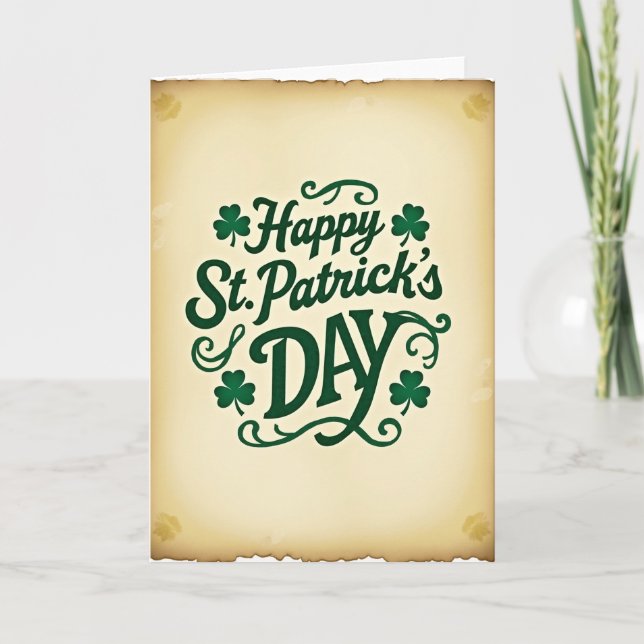 Happy St Patricks Day Partner Card (Front)