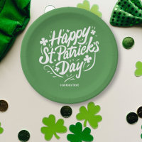 Happy St Patricks Day Party Custom Irish Shamrocks