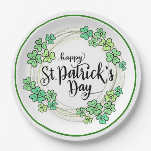 Happy St Patricks Day Party Paper Plates