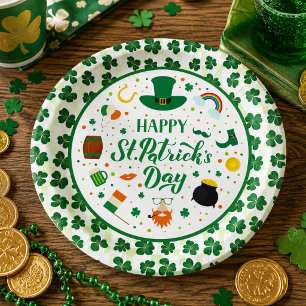 Happy St. Patrick's Day Party Paper Plates