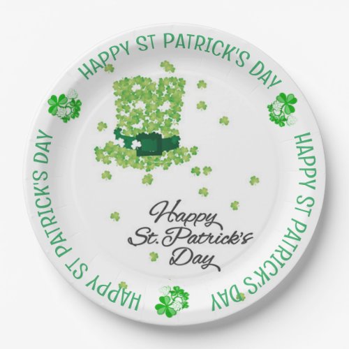 Happy St Patricks Day Party Paper Plates