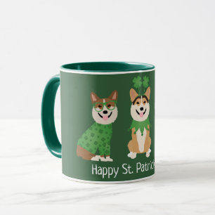 Happy St Patricks Day Pembroke Welsh Corgi Dogs Mug