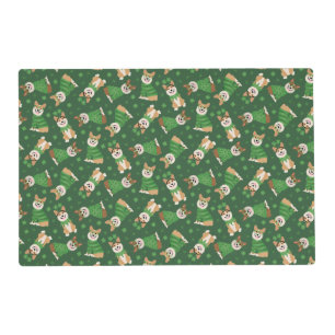 Happy St Patricks Day Pembroke Welsh Corgi Dogs Placemat