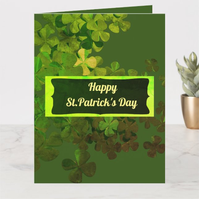 Happy St.Patrick's Day,personalized  Card (Small Plant)