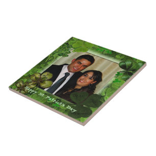 Happy St. Patrick's Day Photo Ceramic Tile