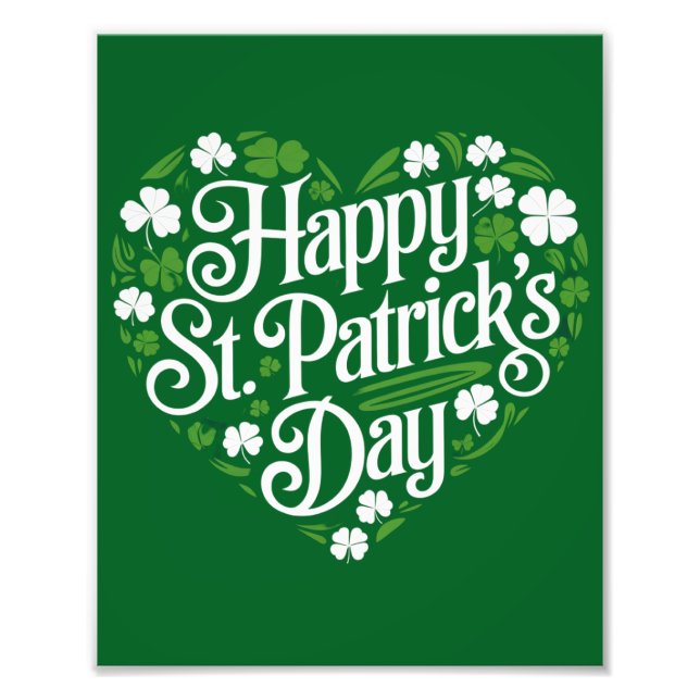 Happy St Patrick's Day  Photo Print (Front)