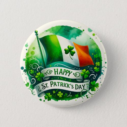 Happy St Patricks Day Pin