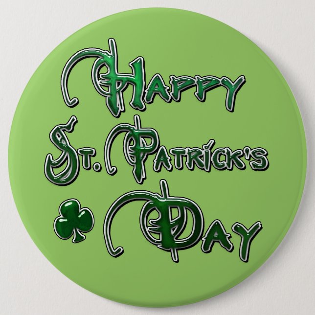 Happy St Patricks Day Pinback Button (Front)