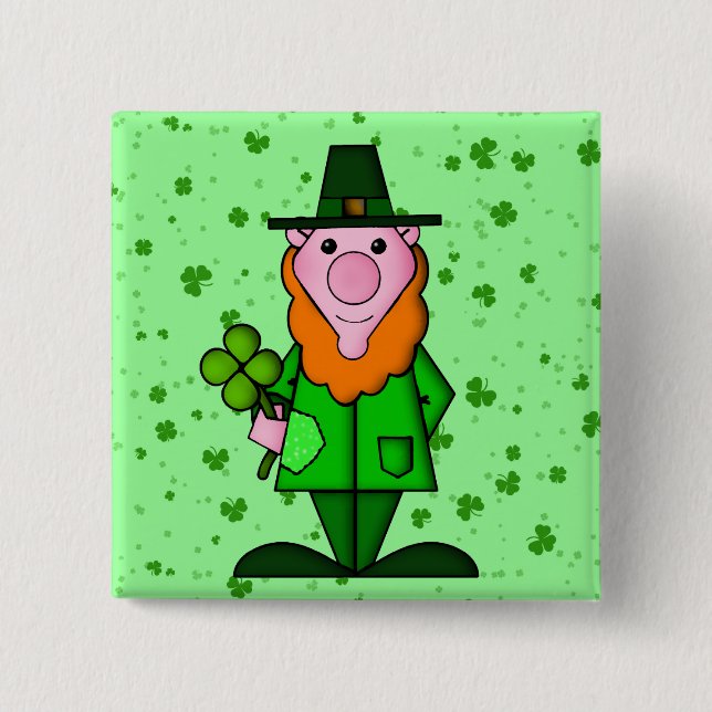 Happy St. Patrick's Day Pinback Button (Front)
