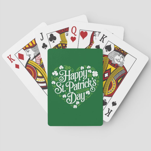 Happy St Patrick's Day  Poker Cards (Back)