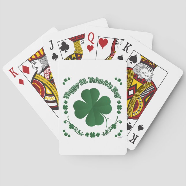 Happy St. Patrick's Day Poker Cards (Back)
