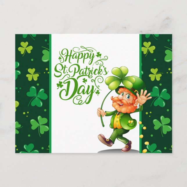 Happy St. Patrick's Day Postcard (Front)