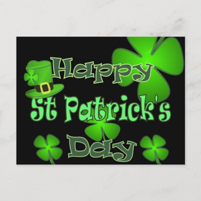 Happy St Patricks Day Postcard (Front)
