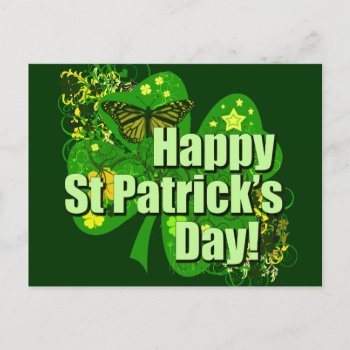 Happy St. Patrick's Day Postcard by Shamrockz at Zazzle