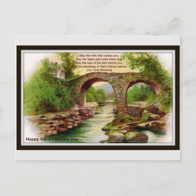 Happy St. Patrick's Day Postcard (Front)