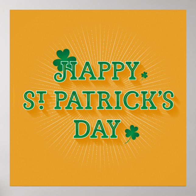 Happy St. Patrick's Day Poster 24x24 (Front)