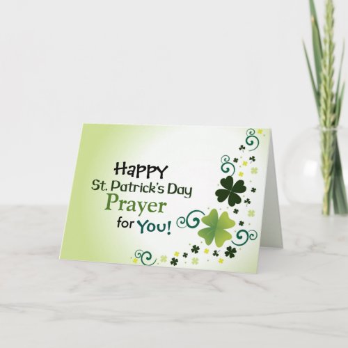 Happy St Patricks Day Prayer For You Card