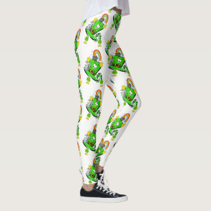 Happy St. Patrick's Day Rabbit Leggings