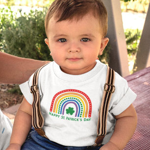 Happy St. Patrick's Day Rainbow Baby T-Shirt