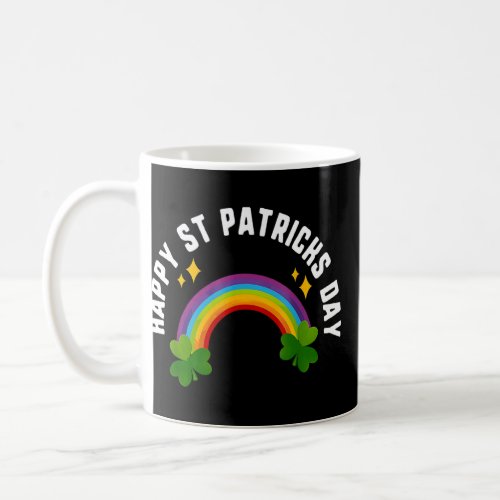 Happy St Patricks Day Rainbow Shamrock Shenanigans Coffee Mug