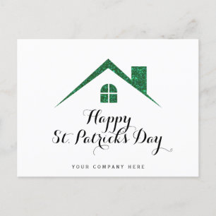 Happy St. Patrick's Day Real Estate House Postcard
