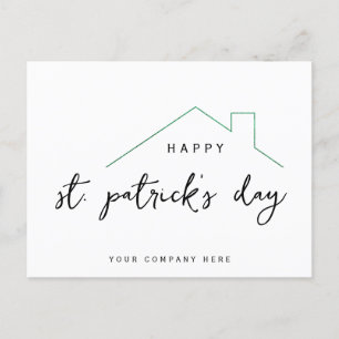 Happy St. Patrick's Day Realty House Postcard