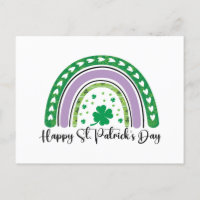 Happy St Patrick's Day Retro Shamrock Rainbow